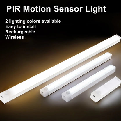 Luz LED con Sensor de Movimiento Recargable — Ilumina Armarios y Pasillos sin Cables