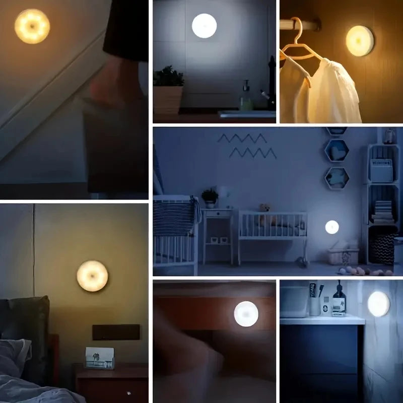 Luz Nocturna LED con Sensor de Movimiento — Automática para Pasillo y Baño