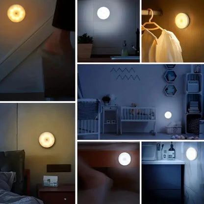 Luz Nocturna LED con Sensor de Movimiento — Automática para Pasillo y Baño