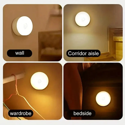 Luz Nocturna LED con Sensor de Movimiento — Automática para Pasillo y Baño