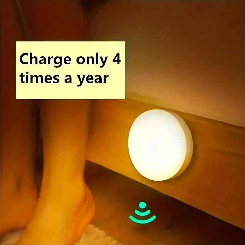 Luz Nocturna LED con Sensor de Movimiento — Automática para Pasillo y Baño