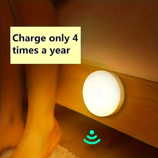 Luz Nocturna LED con Sensor de Movimiento — Automática para Pasillo y Baño