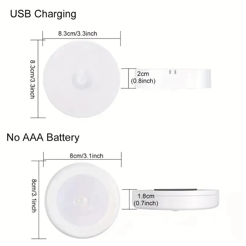Luz Nocturna LED con Sensor de Movimiento — Automática para Pasillo y Baño