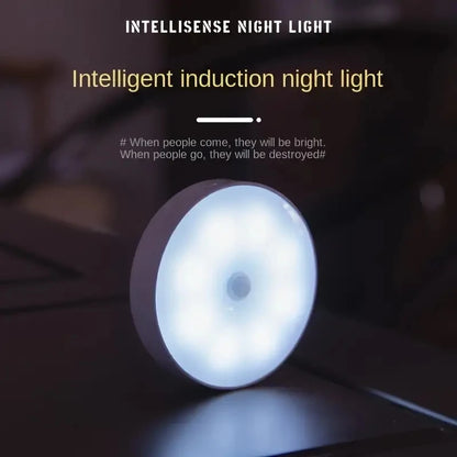 Luz Nocturna LED con Sensor de Movimiento — Automática para Pasillo y Baño