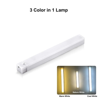 Luz LED con Sensor de Movimiento Recargable — Ilumina Armarios y Pasillos sin Cables